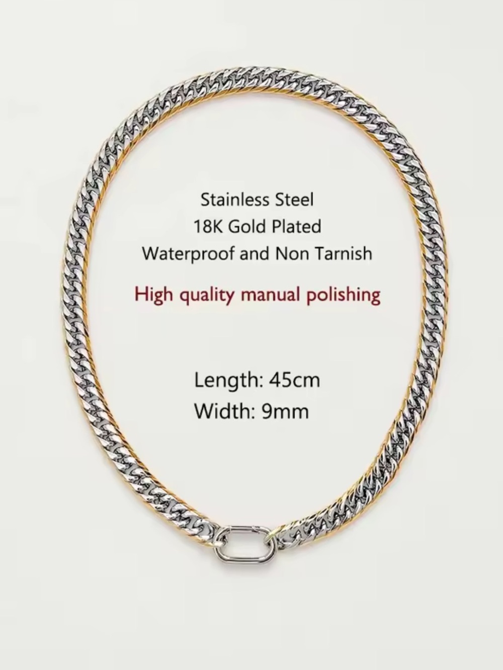 Mixed Metal Double-Layer Necklace in Silver and Gold - Picture 3 of 10
